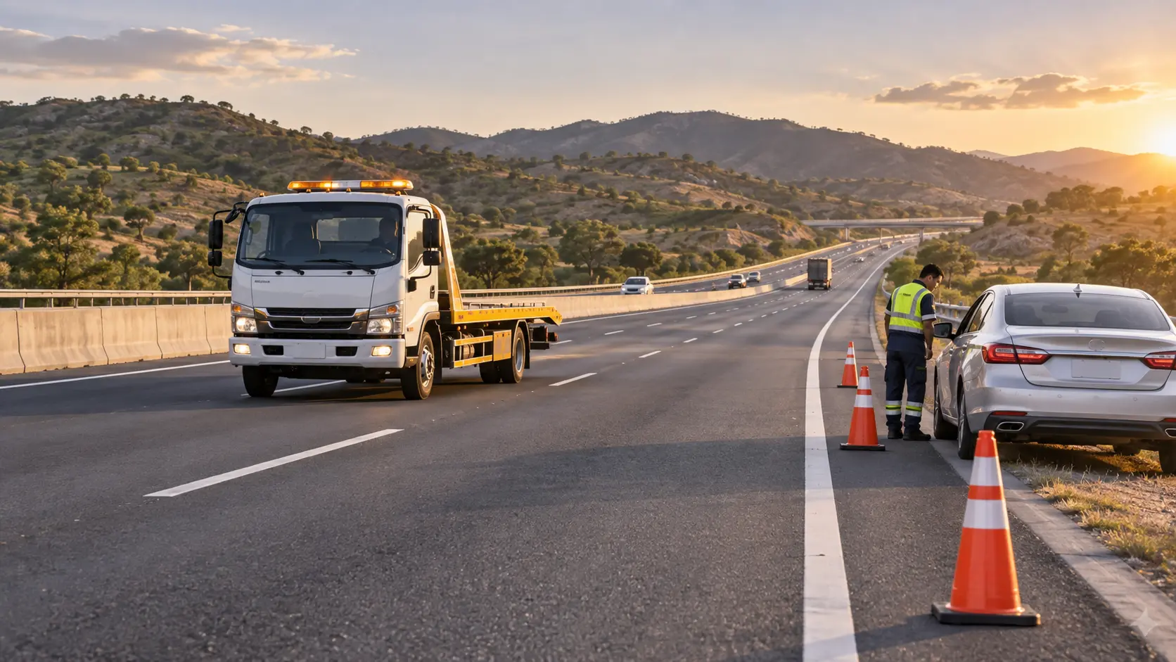 Xe cứu hộ cao tốc Phan Thiết Dầu Giây tiếp cận ô tô gặp sự cố